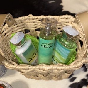 New Bath & Body Works Cucumber Melon And Basket